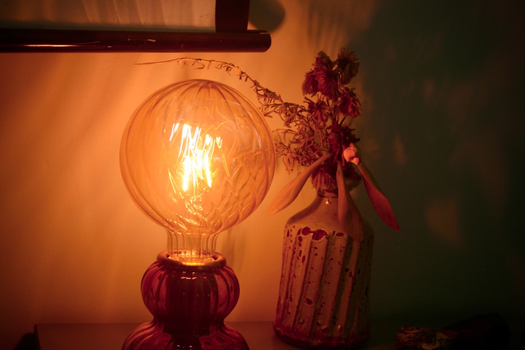 Photo vintage electric lamp